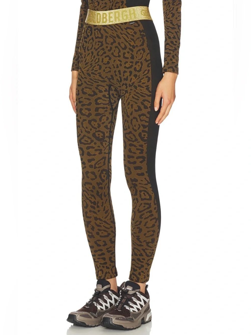 Goldbergh Jaguar Caitlyn Base Layer Pant Thermal Brown Black Gold NWT XS